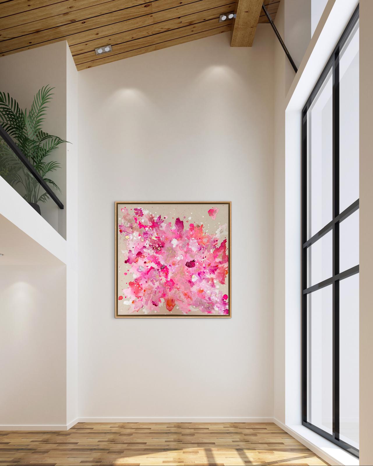 Pure-Unfolding, 2026, Acryl, Gold und Strukturelemente auf roher Baumwollleinwand, Ansicht 5